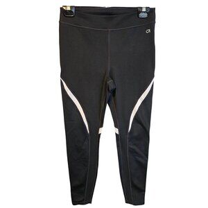 GapFit Blackout Technology Shine Spliced Womens Size M Black Leggings 25"L